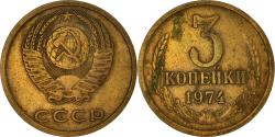 World Coins - Coin, Russia, 3 Kopeks, 1974, Saint-Petersburg, , Aluminum-Bronze