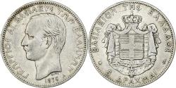 World Coins - Greece, George I, 5 Drachmai, 1875, Paris, Silver, , KM:46