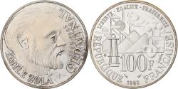 World Coins - France, 100 Francs, Emile Zola Germinal, 1985, Paris, Silver,