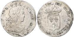 World Coins - France, Louis XV, 1/12 Ecu de France, 1721, Paris, Silver,
