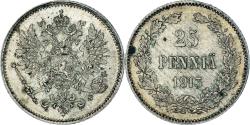 World Coins - Coin, Finland, Nicholas II, 25 Penniä, 1913, Helsinki, , Silver