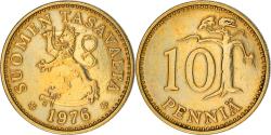 World Coins - Coin, Finland, 10 Pennia, 1976, , Aluminum-Bronze, KM:46