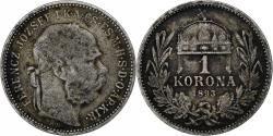 World Coins - Hungary, Franz Joseph I, Korona, 1893, Silver,