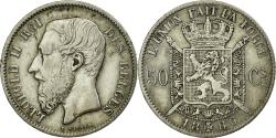 World Coins - Coin, Belgium, Leopold II, 50 Centimes, 1886, , Silver, KM:27
