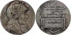 World Coins - France, Medal, L'heure derrière moto, 1949, Silvered bronze, Charles,