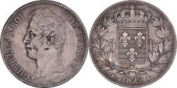 World Coins - Coin, France, Charles X, 5 Francs, 1827, Bayonne, , Silver, KM:728.8