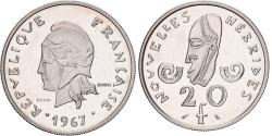 World Coins - Coin, New Hebrides, 20 Francs, 1967, Monnaie de Paris, ESSAI, , Nickel
