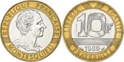 World Coins - France, 10 Francs, Montesquieu, 1989, MDP, Pattern, Cupro-aluminium-nickel