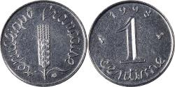 World Coins - Coin, France, Épi, Centime, 1998, Paris, BU, , Stainless Steel, KM:928