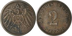 World Coins - Coin, GERMANY - EMPIRE, Wilhelm II, 2 Pfennig, 1907, Berlin, , Copper