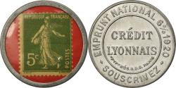 World Coins - Coin, France, Crédit Lyonnais, 5 Centimes, Timbre-Monnaie, , Aluminium