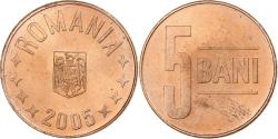 World Coins - Romania, 5 Bani, 2005, Acier plaqué cuivre, , KM:190