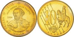 World Coins - Malta, Fantasy euro patterns, 10 Euro Cent, 2004, , Brass