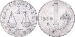 World Coins - Coin, Italy, Lira, 1955, Rome, , Aluminum, KM:91