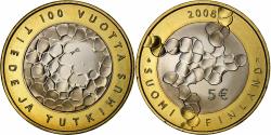 World Coins - Finland, 5 Euro, Science, 2008, Vantaa, Bi-Metallic,