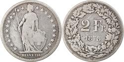 World Coins - Coin, Switzerland, 2 Francs, 1875, Bern, , Silver, KM:21