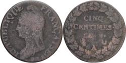 World Coins - Coin, France, Dupré, 5 Centimes, Paris, , Copper, Gadoury:126/126a