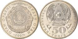 World Coins - Coin, Kazakhstan, 50 Tenge, 2007, Kazakhstan Mint, , Copper-nickel