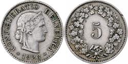 World Coins - Switzerland, 5 Rappen, 1926, Bern, Copper-nickel, , KM:26