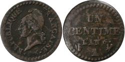 World Coins - France, 1 Centime, Dupré, AN 6, Paris, Copper,