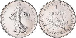 World Coins - Coin, France, Semeuse, Franc, 1974, Paris, FDC, , Nickel, KM:925.1