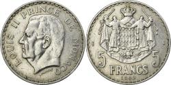 World Coins - Coin, Monaco, Louis II, 5 Francs, 1945, , Aluminum, KM:122