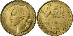 World Coins - France, 50 Francs, Guiraud, 1951, Paris, Aluminum-Bronze,