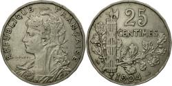 World Coins - Coin, France, Patey, 25 Centimes, 1904, , Nickel, KM:856, Gadoury:364