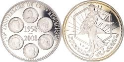 World Coins - France, Medal, 50ème Anniversaire de la Vème République, Politics, 2008
