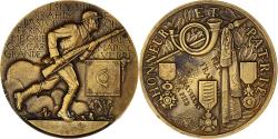 World Coins - France, Medal, Chasseurs à Pieds, 1937, Bronze, Marcel Renard,