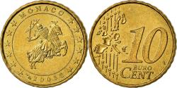 World Coins - Monaco, 10 Euro Cent, Prince Rainier III, 2003, , Brass, KM:170