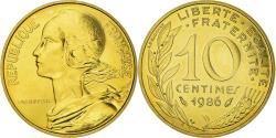 World Coins - Coin, France, Marianne, 10 Centimes, 1986, Paris, FDC,