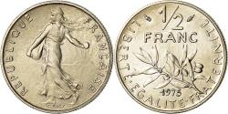 World Coins - Coin, France, Semeuse, 1/2 Franc, 1975, Paris, , Nickel, KM:931.1