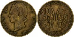 World Coins - French West Africa, 10 Francs, 1956, Monnaie de Paris, Aluminum-Bronze