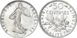 World Coins - Coin, France, Semeuse, 50 Centimes, 1916, Paris, , Silver, KM:854