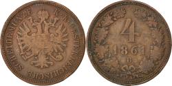 World Coins - Coin, Austria, Franz Joseph I, 4 Kreuzer, 1861, , Copper, KM:2194