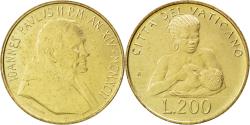 World Coins - Coin, VATICAN CITY, John Paul II, 200 Lire, 1992, , Aluminum-Bronze