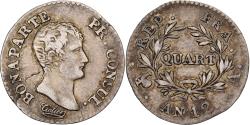 World Coins - France, Napoléon Bonaparte, Quart, An 12, Paris, Silver, , Gadoury:342