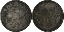 World Coins - Coin, Netherlands, Wilhelmina I, 25 Cents, 1942, , Zinc, KM:174