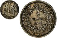World Coins - Coin, France, Hercule, 5 Francs, 1873, Bordeaux, , Silver, KM:820.2