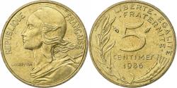World Coins - France, 5 Centimes, Marianne, 1986, Paris, Aluminum-Bronze,