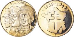 World Coins - France, Medal, Seconde Guerre Mondiale, La Victoire de 1945, WAR,