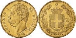 World Coins - Italy, Umberto I, 50 Lire, 1884, Rome, Gold, , KM:25