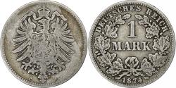 World Coins - GERMANY - EMPIRE, Wilhelm I, Mark, 1874, Frankfurt, Silver, , KM:7