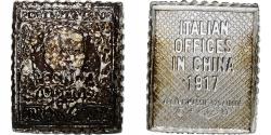 World Coins - France, Timbre, Italian Offices in China, Silver,