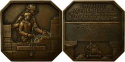 World Coins - France, Medal, Chambre d'Apprentissage de la Maçonnerie, 1945, Guiraud
