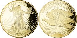 Us Coins - United States, Medal, Copy Twenty Dollars, Liberty, , Copper Gilt