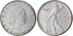 World Coins - Coin, Italy, 50 Lire, 1991, Rome, , Stainless Steel, KM:95.2