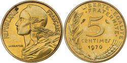 World Coins - France, 5 Centimes, Marianne, 1970, Paris, Aluminum-Bronze,