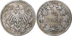 World Coins - Coin, GERMANY - EMPIRE, 1/2 Mark, 1906, Berlin, , Silver, KM:17